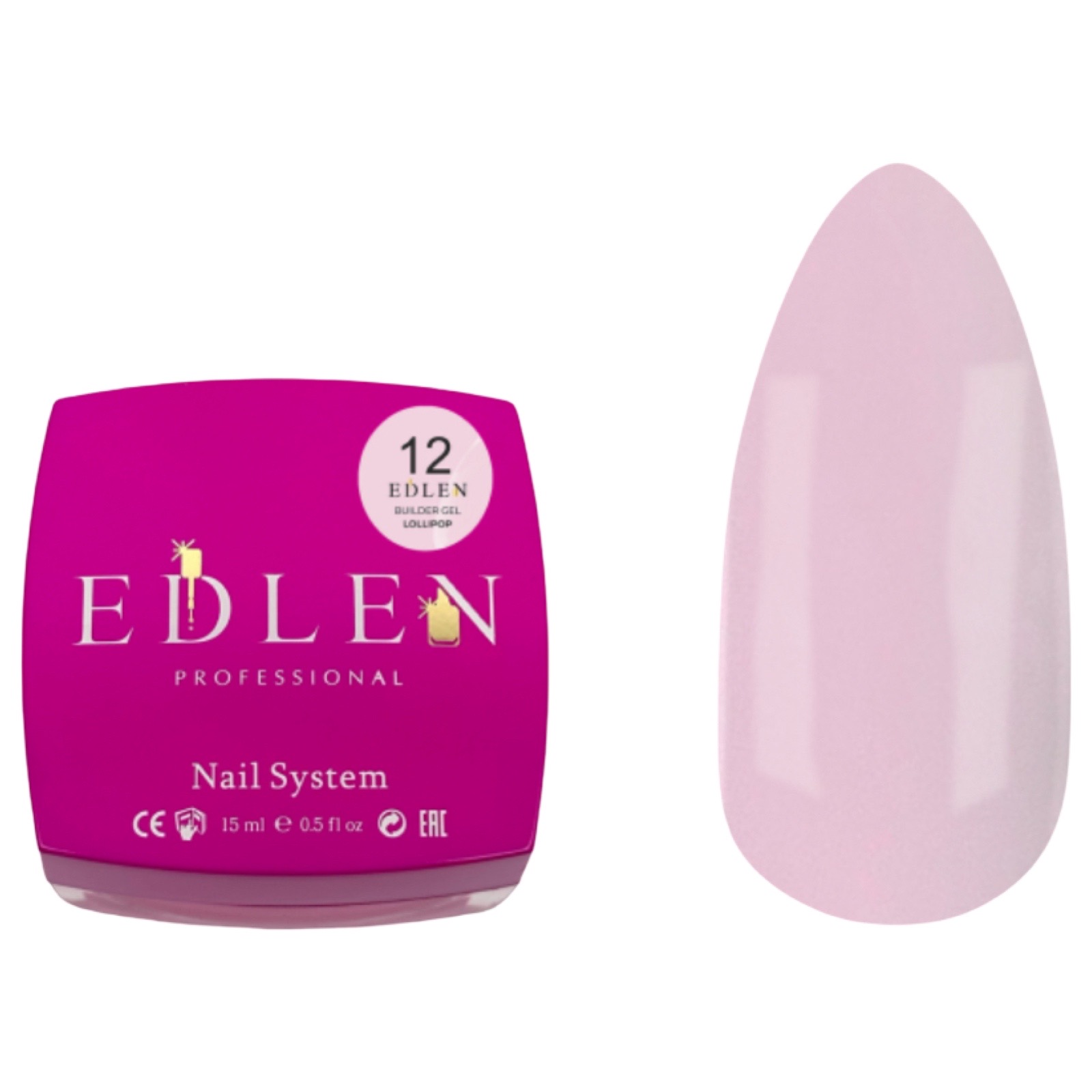 EDLEN Builder Gel №12 Lollipop Гель для нарощування, 15 мл. Ціна