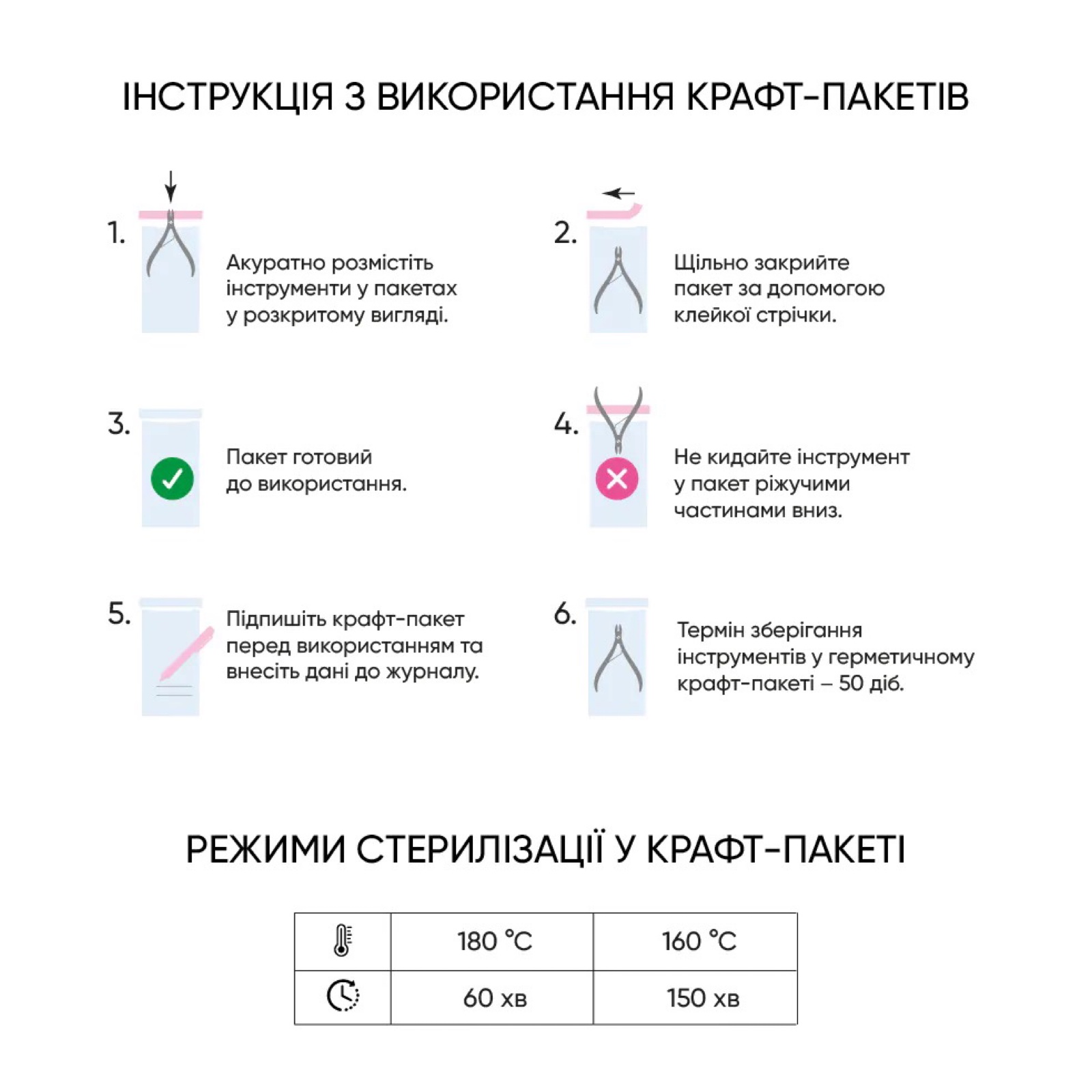 МікроStop Крафт-пакети для стерилізації PRO-зорі з індикатором 4