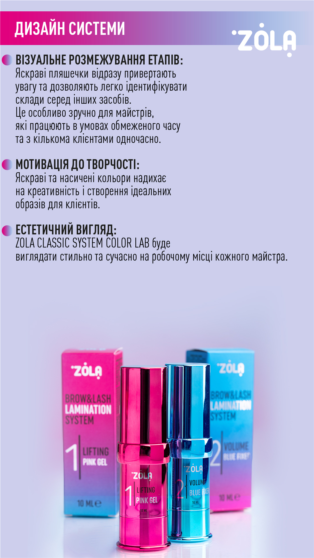 ZOLA Color Lab Набір для ламінування Brow&Lash Lamination Classic