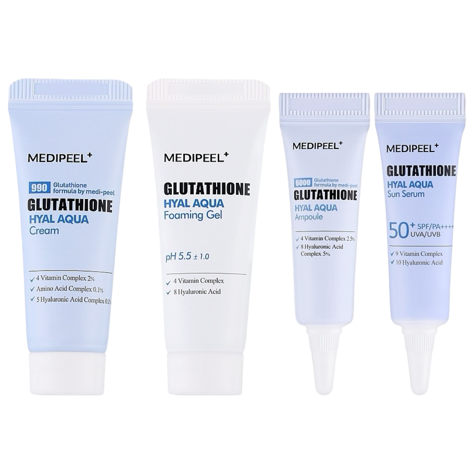 MEDI-PEEL Glutathione 600 Hyal Aqua Trial Kit Набір засобів з глутатіоном.  Ціна 645грн