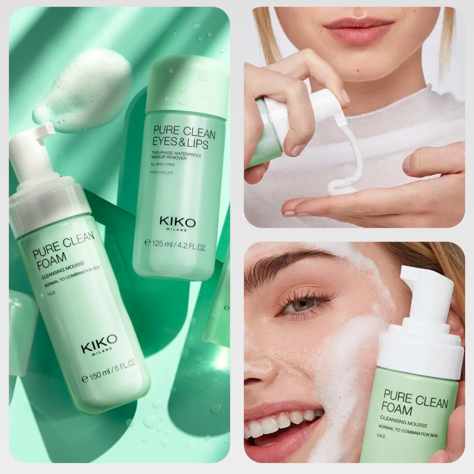 KIKO New Pure Clean Foam Мус для вмивання для нормальної та