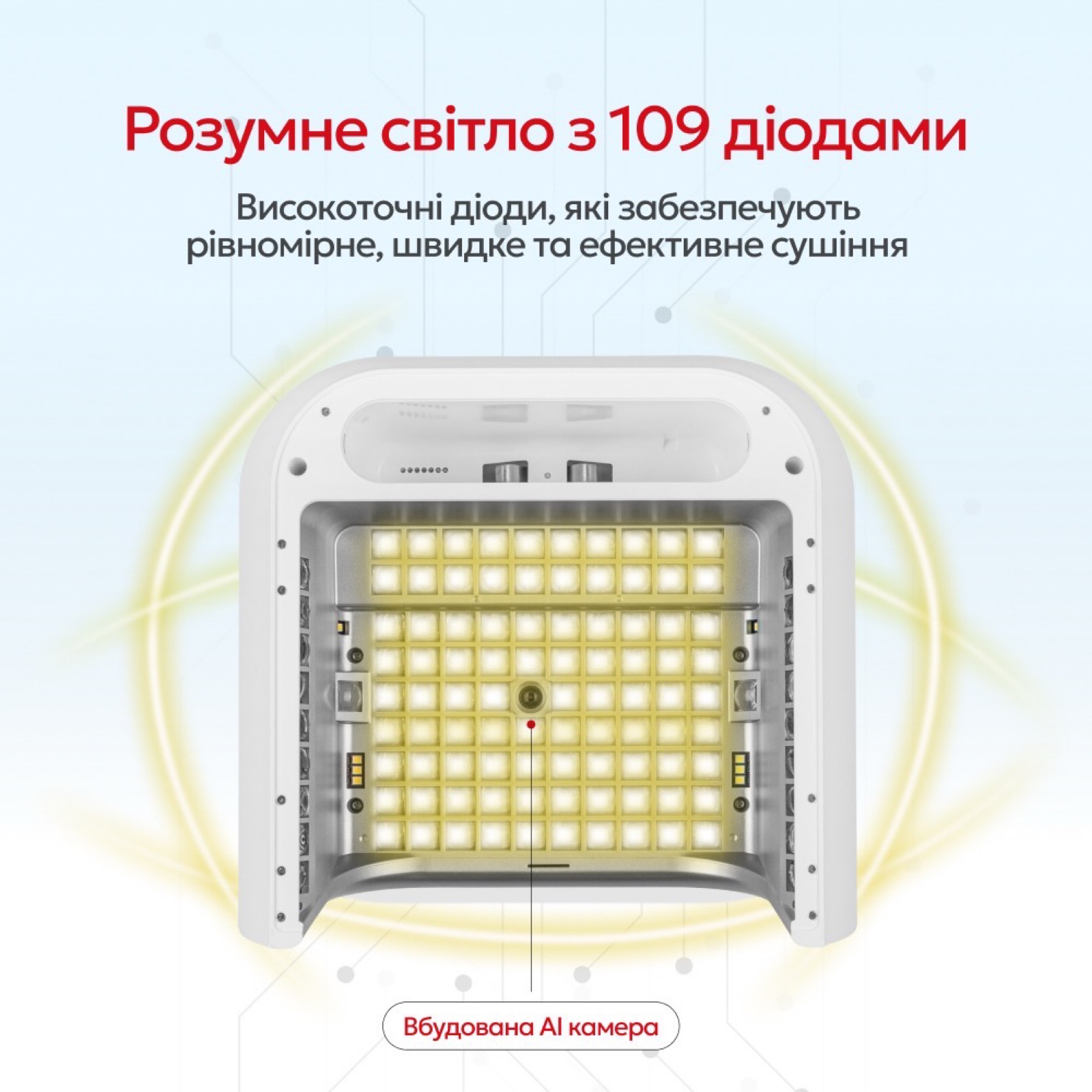 O NAIL AI Smart Curing Lamp White Лампа зі штучним інтелектом