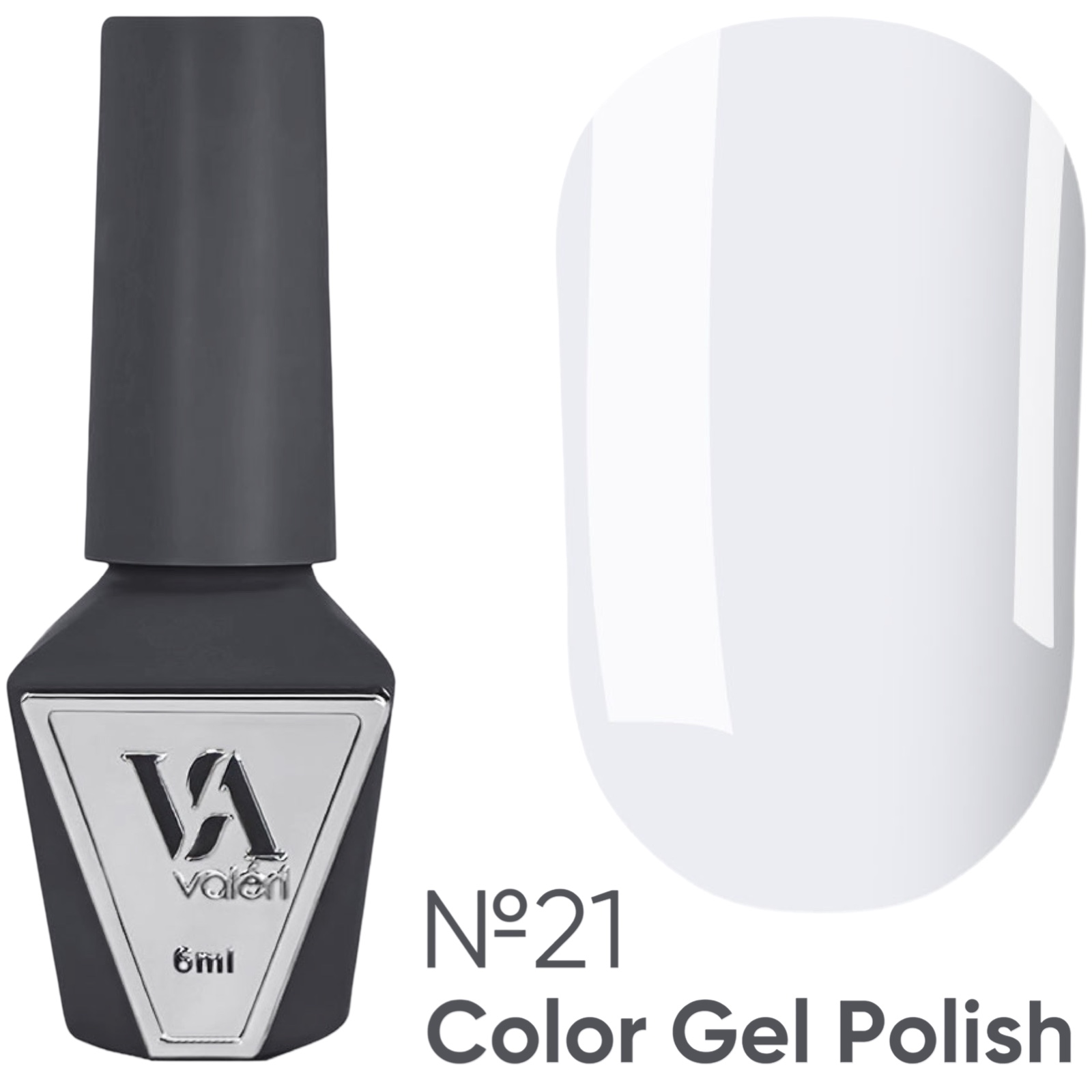 VALERI Color Gel Polish №021 Гель-лак білий, 6 мл. Ціна 110грн