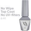 VALERI Top non Wipe no UV-filters Топ без ЛШ без УФ, 6 мл, Об'єм: 6 мл, image 