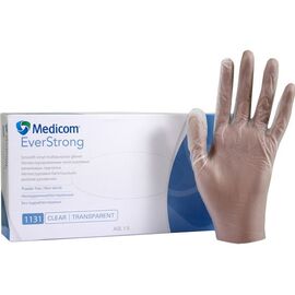 SAFE TOUCH EverStrong Рукавички вінілові ПРОЗОРІ (M) - 100 шт/уп, Розмір: М, Кількість: 100 шт, Колір: Прозорий, image 