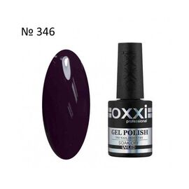 OXXI Гель лак № 346 (сливовий, емаль), 10 мл, № гель лаку: 346, Об'єм: 10 мл, image 