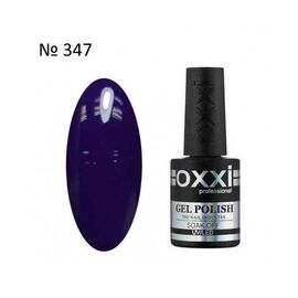 OXXI Гель лак № 347 (темно-фіолетовий, емаль), 10 мл, № гель лаку: 347, Об'єм: 10 мл, image 