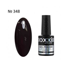 OXXI Гель лак № 348 (червоно-коричневий, емаль), 10 мл, № гель лаку: 348, Об'єм: 10 мл, image 