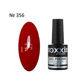 OXXI Гель лак № 356 (рубіново-червоний, емаль), 10 мл, № гель лаку: 356, Об'єм: 10 мл, image 