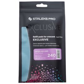 STALEKS PRO Exclusive 42 Набір змінних файлів для пилки півмісяць 240 гріт (50 шт) - DFEX-42-240, Абразивність: 240 грит, Розмір: 162*24 мм, Кількість: 50 шт, image 