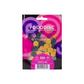 STALEKS PRO S Змінні файли на м'якій основі для педикюрного диска 320 гріт (50 шт) - PDFS-15-320, Абразивність: 320 грит, Розмір: S (15 мм), Кількість: 50 шт, image 