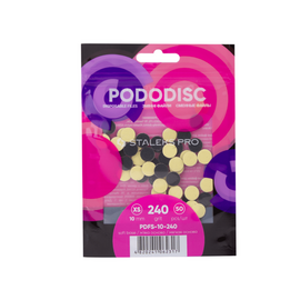 STALEKS PRO XS Змінні файли на м'якій основі для педикюрного диска 240 гріт (50 шт) - PDFS-10-240, Абразивність: 240 грит, Розмір: XS (10 мм), Кількість: 50 шт, image 