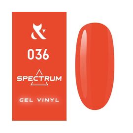 F.O.X Гель лак Spectrum №036 (червоно-помаранчевий), 7 мл, № гель лаку: 036, Об'єм: 7 мл, image 