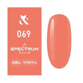 F.O.X Гель лак Spectrum №069 (яскравий персиково-рожевий), 7 мл, № гель лаку: 069, Об'єм: 7 мл, image 