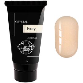 TRENDY NAILS Акрилгель Crystal Ivory, 15 г, Об'єм: 15 мл, Колір: Crystal Ivory, image 