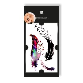 Tattooshka Тату для тіла "2 пера" - WM-256 - RC-239, image 