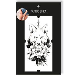 Tattooshka Тату для тіла "Лис у квітах" - XQB-128, image 