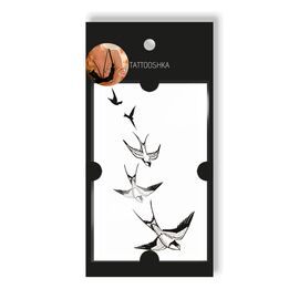 Tattooshka Тату для тіла "Політ Ластівки" - T-118, image 