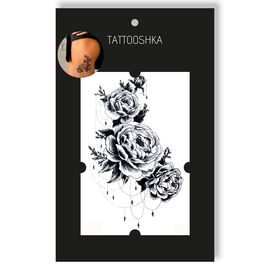 Tattooshka Тату для тіла "Піони" - TBS-8218, image 