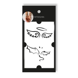 Tattooshka Тату для тіла "Янгол чи чортенята" - WM-189, image 