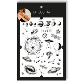 Tattooshka Тату для тіла сет "Космічний бум" - LC-124, image 