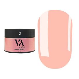 VALERI Rubber Base French Камуфлююча база №02, 30 мл, Об'єм: 30 мл, image 