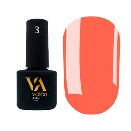 VALERI Гель лак №003 (персиково-помаранчевий, емаль), 6 мл, image 