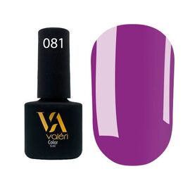 VALERI Гель лак №081 (бузковий, емаль), 6 мл, image 