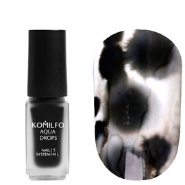 KOMILFO Aqua Drops Black №001, 5 мл, Колір: Чорний, Об'єм: 5 мл, image 