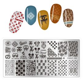 STARLET PROFESSIONAL Металева пластина для стемпінгу на підкладці, ST-244, image 