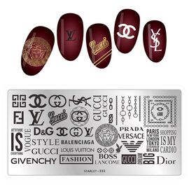 STARLET PROFESSIONAL Металева пластина для стемпінгу на підкладці, ST-233, image 