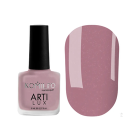 KOMILFO ArtiLux Лак для нігтів 015 (сливовий з шимером), 8 мл, image 