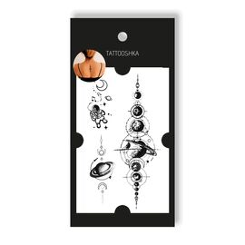 Tattooshka Тату для тіла "Графічні планети" - QQ-071, image 