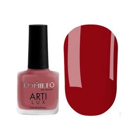 KOMILFO ArtiLux Лак для нігтів 021 (темно-червоний), 8 мл, image 