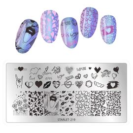 STARLET PROFESSIONAL Металева пластина для стемпінгу на підкладці, ST-219, image 