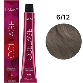 LAKME Collage Creme Hair Color Стійка фарба для волосся 6/12 Ash Violet Dark Blonde, 60 мл, Об'єм: 60 мл, Відтінок: 6/12, image 