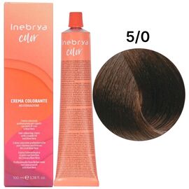 INEBRYA Color Стійка крем-фарба 5/0 Світло-каштановий, 100 мл, Об'єм: 100 мл, Відтінок: 5/0, image 