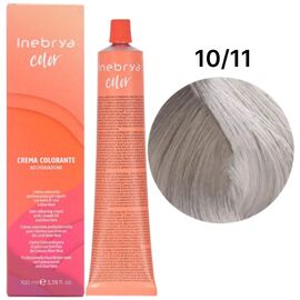 INEBRYA Color Стійка крем-фарба 10/11 Платиновий світлий інтенсивно попелястий, 100 мл, Об'єм: 100 мл, Відтінок: 10/11, image 