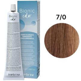INEBRYA Bionic Крем-фарба без аміаку 7/0 Русявий, 100 мл, Об'єм: 100 мл, Відтінок: 7/0, image 