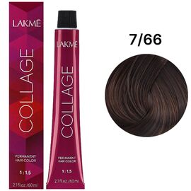LAKME Collage Creme Hair Color Стійка фарба для волосся 7/66 Brown Brown Medium Blonde, 60 мл, Об'єм: 60 мл, Відтінок: 7/66, image 