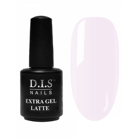 D.I.S EXTRA GEL COVER LATTE Твердий гель (з пензликом), 15 мл, Об'єм: 15 мл, Колір: Latte, image 