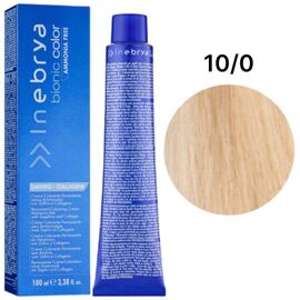 INEBRYA Bionic Крем-фарба без аміаку 10/0 Світлий платиновий блондин, 100 мл, Об'єм: 100 мл, Відтінок: 10/0, image 