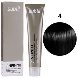 SUBTIL Infinite Стійка безаміачна крем-фарба для волосся 4 Шатен, 60 мл, Об'єм: 60 мл, Відтінок: 4, image 
