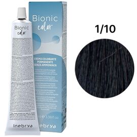 INEBRYA Bionic Крем-фарба без аміаку 1/10 Синьо-чорний, 100 мл, Об'єм: 100 мл, Відтінок: 1/10, image 