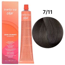 INEBRYA Color Стійка крем-фарба 7/11 Блондин інтенсивний попелястий, 100 мл, Об'єм: 100 мл, Відтінок: 7/11, image 