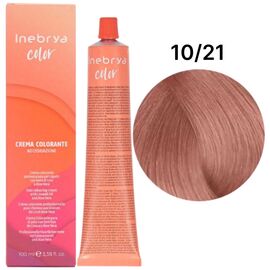 INEBRYA Color Стійка крем-фарба 10/21 Платиновий пудровий блондин, 100 мл, Об'єм: 100 мл, Відтінок: 10/21, image 