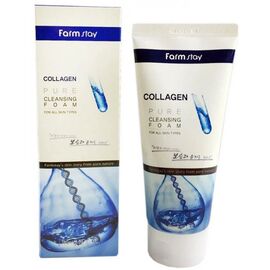 FARM STAY Collagen Pure Cleansing Foam Пінка для вмивання з колагеном, 180 мл, image 