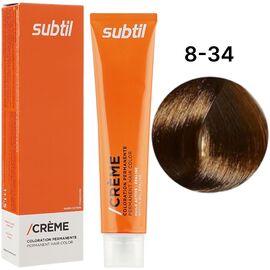 SUBTIL Creme Стійка крем-фарба для волосся 8-34 Світлий блондин золотистий мідний, 60 мл, Об'єм: 60 мл, Відтінок: 8/34, image 