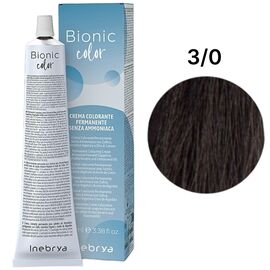INEBRYA Bionic Крем-фарба без аміаку 3/0 Темно-каштановий, 100 мл, Об'єм: 100 мл, Відтінок: 3/0, image 