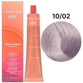 INEBRYA Color Стійка крем-фарба 10/02 Платиновий свiтлий фіолет pastel, 100 мл, Об'єм: 100 мл, Відтінок: 10/02, image 
